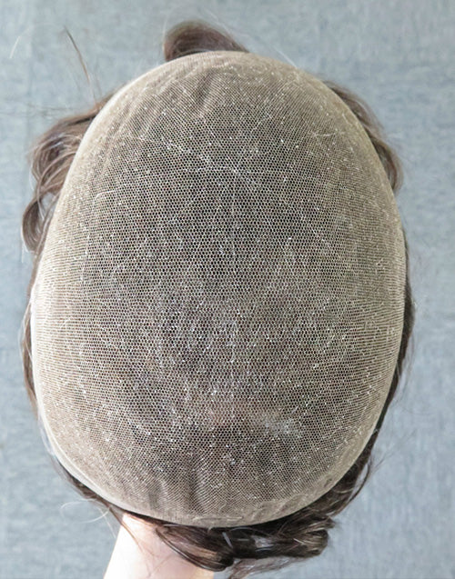8"x10" Full French Lace 6" Hair Toupee Hairpieces for Men Indian Cuticle Remy Human Hair