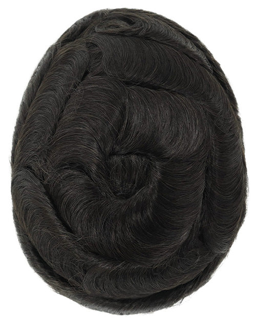 5" Toupee for Men Korea Lace With Poly Skin in Perimeter Indian Human Hair