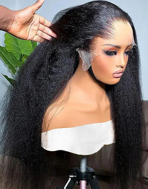 Lagos M Hairline Kinky Straight 13x5 Pre Everything Wig Real HD Lace Modify Face Shape Glueless Wig