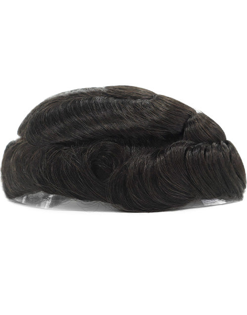5" Toupee for Men Korea Lace With Poly Skin in Perimeter Indian Human Hair