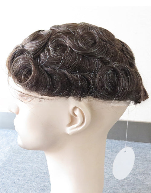 8"x10" Full French Lace 6" Hair Toupee Hairpieces for Men Indian Cuticle Remy Human Hair