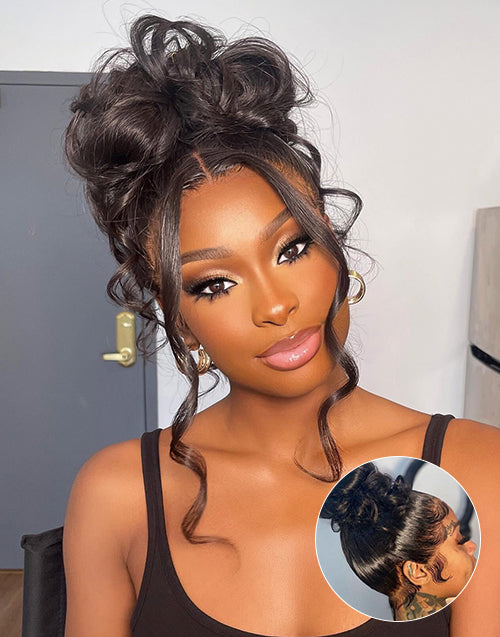 Body Wave Invisi Strap Snug Fit 360 Lace Frontal Bleached Knots Pre Cut Lace Wig