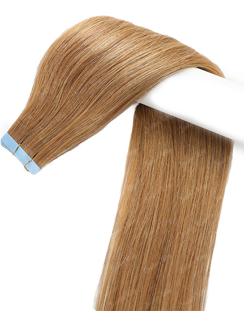 #27 Hair Tape Straight Human Hair Extensions Blonde Color