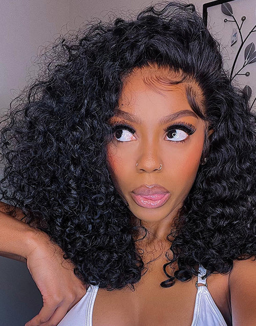 Elara- Full 250% Density Curly 13x5 Pre Everything Glueless Wigs Human Hair