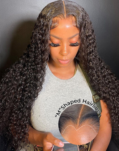 Widows Peak M Hairline Curly Real HD Lace Wig Single Tiny Knots 13x5 Pre Everything Wig