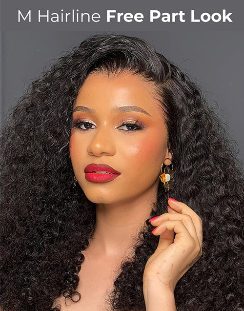 Widows Peak M Hairline Curly Real HD Lace Wig Single Tiny Knots 13x5 Pre Everything Wig