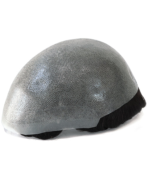 8"x10" Toupee for Men Thin Skin 8-10mm 1/8" V Loop Front Indian Human Hair