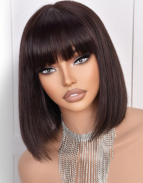3 WIGS=$159|16" Body Wave 13x5 Pre Cut Lace Wig With Bangs+10" #613 Straight 13x4 Bob Wig+12" Bob Straight Wig With Bangs Flash Deal