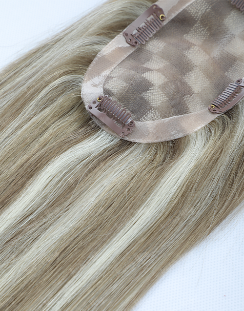 Custom Made 3x5 Mono Top Highlight Human Hair Topper
