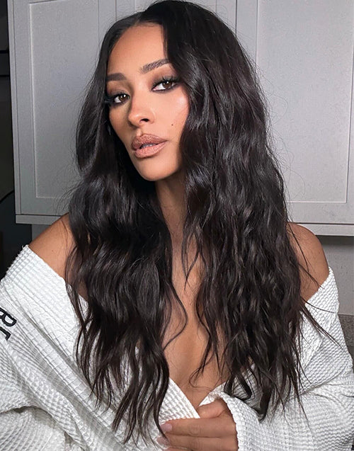 Laura- Romantic Water Fall Wave Hair Wig Glueless Human Hair Wig Pre Cut Lace