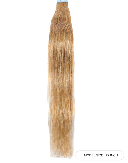 #27 Hair Tape Straight Human Hair Extensions Blonde Color