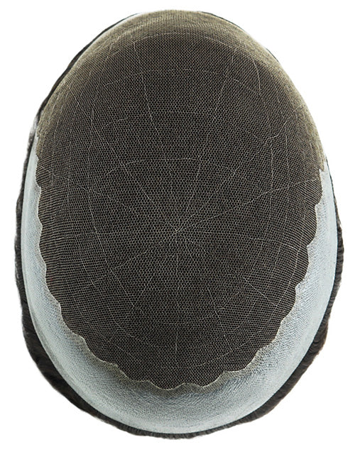 8"X10" Toupee for Men French Lace Front and Center Thin Skin Back Sides Indian Human Hair