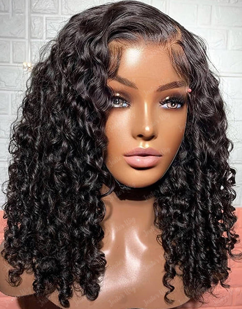 Pixie Curl 13x4 Lace Frontal Human Hair Wig Glueless Preplucked Wig