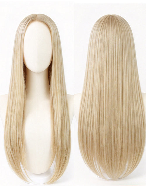 Medical Full Lace Wig Honey Blonde Highlight Human Hair Wigs With Full Hand-Tied Silicone Base Cap 18"