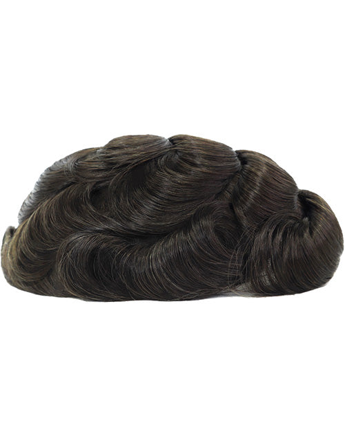 8"X10" Toupee for Men French Lace Front and Center Thin Skin Back Sides Indian Human Hair