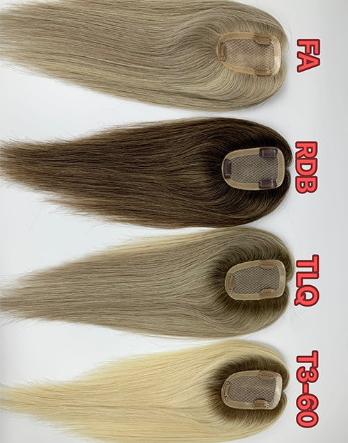 #4 #8 #613 Mono Top 3"X5" Human Hair Topper For Women Thinning Hair Or Hair Loss