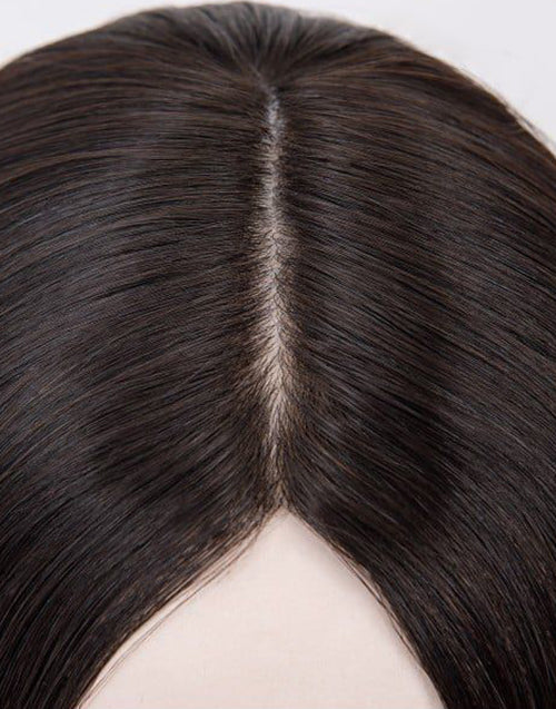 6"x6" Silk Top Human Hair Topper | Natural Scalp Look | Crown Coverage