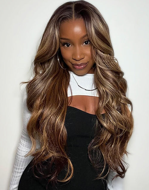 Sarah- Balayage Honey Brown Loose Wavy 13x5 Pre Everythig Wigs Glueless Wig Human Hair