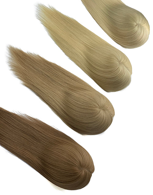 Custom Made 5.5X6.5 5X5 Mono Top Human Hair Topper For Thinning Hair Or Hair Loss