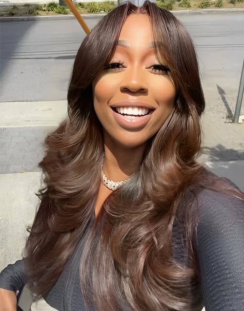 Averyan- Kash Doll Curls Layered Cut Dark Brown Loose Body Wave 13x4 Pre Cut Lace Frontal Glueless Wig