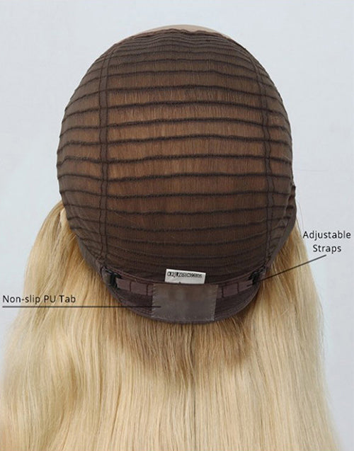 Silk Top Blonde Remy Human Hair Wig For Women Hair Loss Friendly