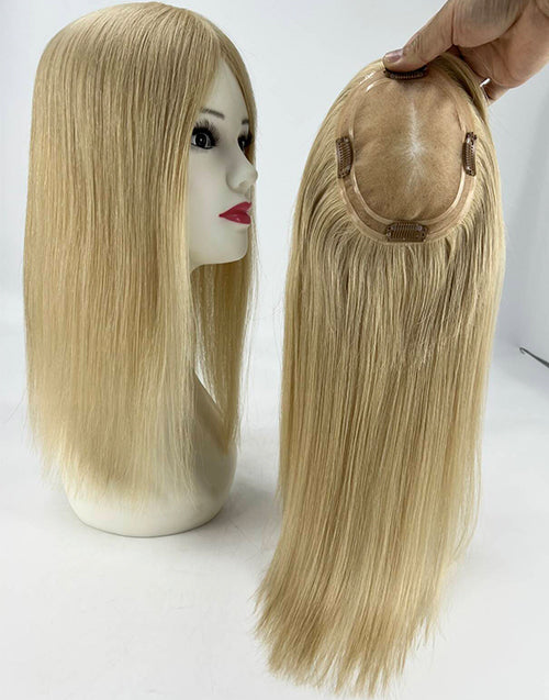 #6 #8 Mono Top 5.5"X6.5" Human Hair Topper For Thinning Hair Or Hair Loss For Women