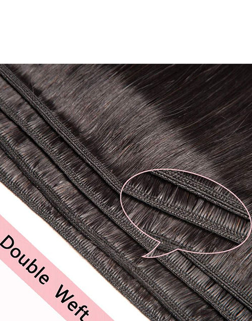 32inch Straight Hair 3 Bundles With Closure Human Hair With 4x4 Lace Closure