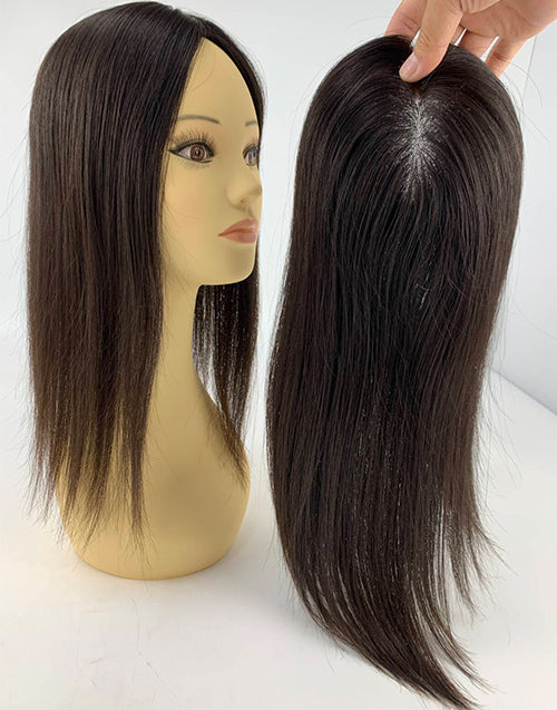 #8 #18 Mono Top 5"X5" Human Hair Topper For Women Thinning Hair Or Hair Loss