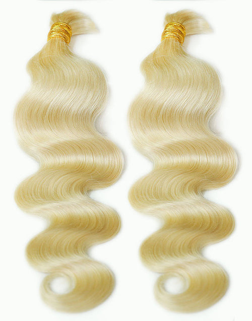 #613 Honey Body Wave Hair Bulk Braiding Hair for Human Hair Extensions No Weft 12A
