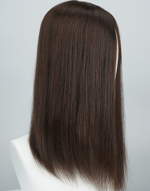 #R8-26/8 6"x7" Hair Topper Clip In Extensions For Thinning Hair Natural Look Full Coverage Fine Mono Wefted Human Hair