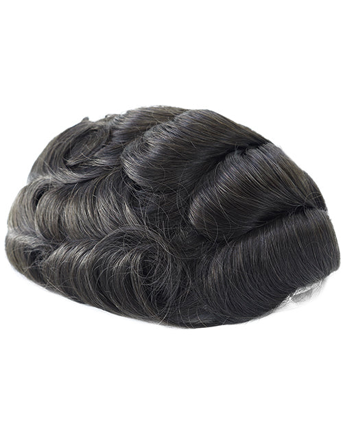 8"x10" Toupee for Men Thin Skin 8-10mm 1/8" V Loop Front Indian Human Hair