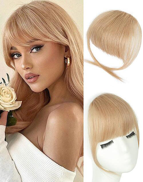 #18 Clip in Bangs Real Human Hair Clip On Bangs For Women Daily Wear