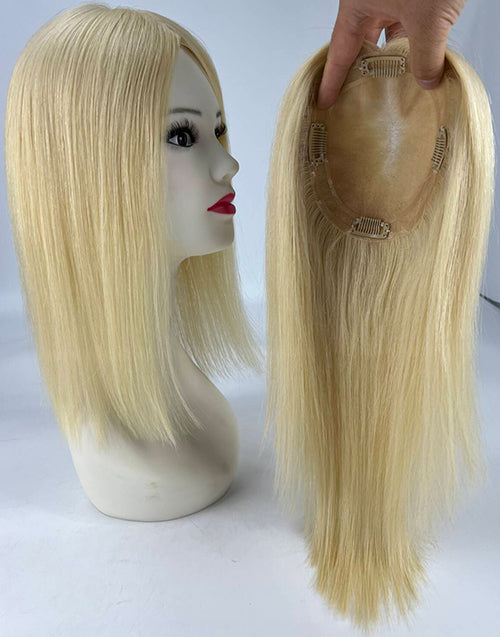 #6 #8 Mono Top 5.5"X6.5" Human Hair Topper For Thinning Hair Or Hair Loss For Women