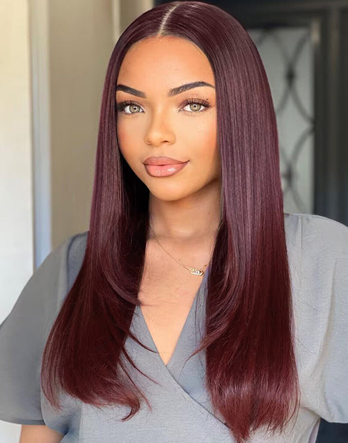 EXTRA 25% OFF Layer Cut Straight Wig Pre Cut Lace Glueless Wig [Medium Cap]