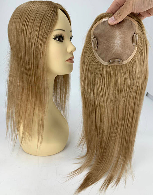 #8 #18 Mono Top 5"X5" Human Hair Topper For Women Thinning Hair Or Hair Loss