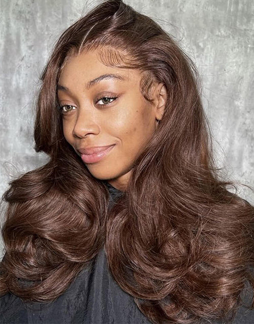 Averyan- Kash Doll Curls Layered Cut Dark Brown Loose Body Wave 13x4 Pre Cut Lace Frontal Glueless Wig