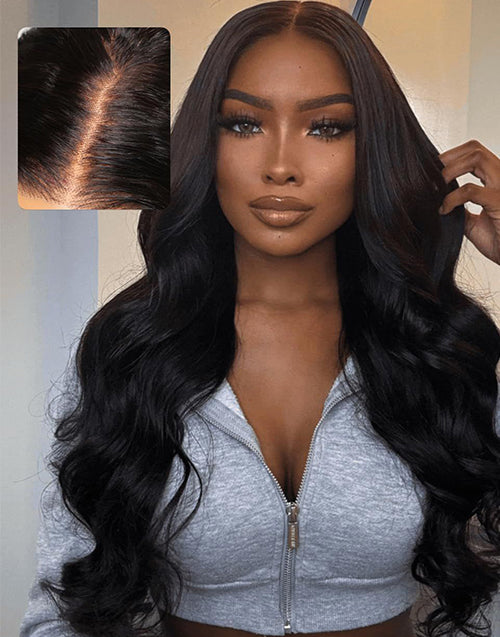 26" 28" 32" Body Wave/Straight 4x4 Pre Cut Lace Glueless Wig Flash Deal