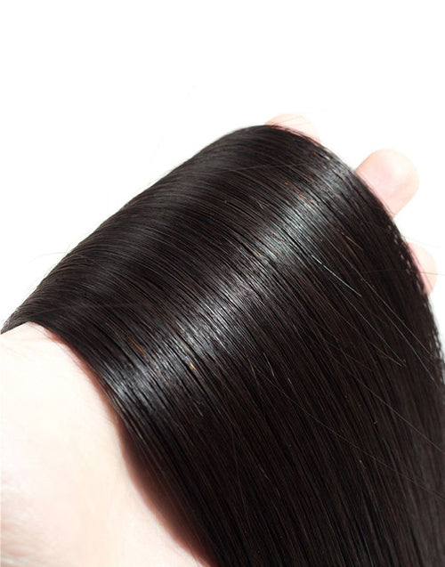 32inch Straight Hair 3 Bundles With Closure Human Hair With 4x4 Lace Closure