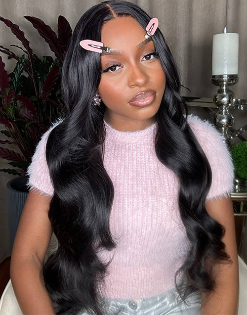 26" 28" 32" Body Wave/Straight 4x4 Pre Cut Lace Glueless Wig Flash Deal