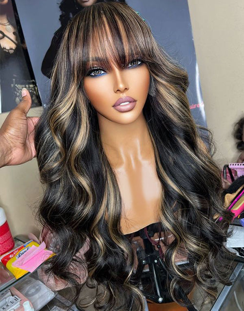EXTRA 25% OFF Highlights TP1B/27 Body Wave Pre Cut Lace Glueless Wig [Medium Cap]