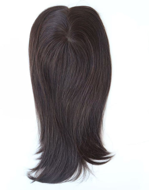 Ombre Blonde Mono Topper with Clips Jessie's Wig Human Hair Piece Toupee