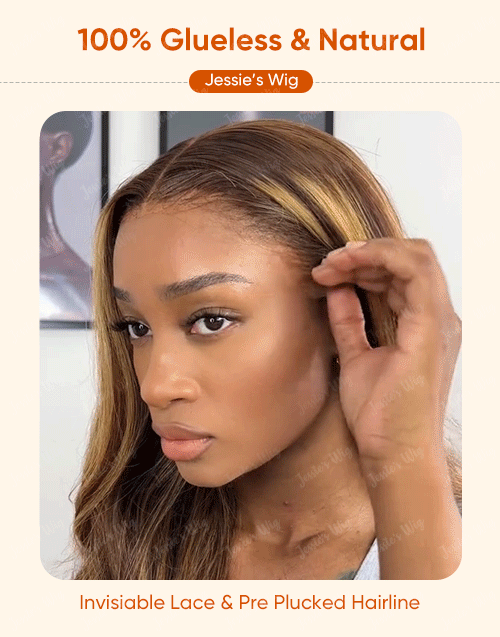 Carlin- Smart-Fit Pull Go Glueless 13X4 Highlight Honey Blonde Body Wave Human Hair Lace Front Wigs
