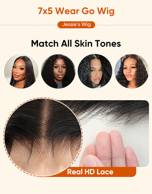 Astrid- Brown Highlight Curtain Bangs Layered Wavy 13x5 Pre Everything Glueless Wig Human Hair