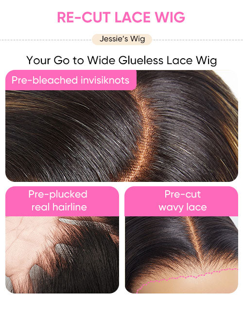 [Ready To Ship Only For US] Dinah- Glueless Pull Go Face Framing Full Bouncy Wavy Wig Human Hair Curtain Bangs Pre Cut Lace