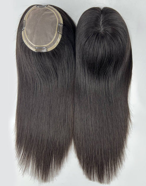 #6 #8 Mono Top 5.5"X6.5" Human Hair Topper For Thinning Hair Or Hair Loss For Women
