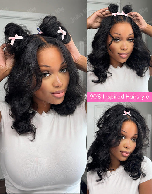 Candice- Smart-Fit Pull Go Pre Cut Glueless Lace Wavy 13x5 Lace Front Bob Wig Human Hair Wig