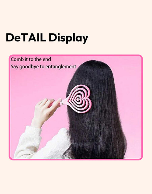 Heart-Shaped Fluffy Bone Comb Head Massage Artifact Detangling Brush For Curly Hair Thick Hairbrush Styling Tools