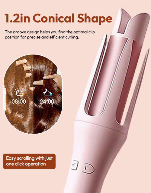 Automatic Curling Iron & Rotating Hair Curler Make Hair Transformation Easily &Instantly