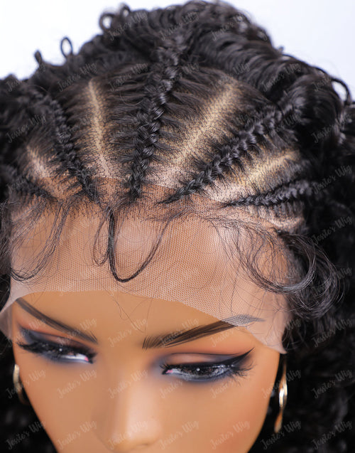 13x6 Lace Front Handmade Braided Wig Knotless for Women