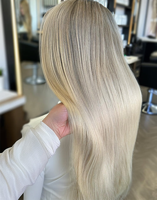 20" 22"Highlight Ash Blonde Straight Glueless Wig For Women Flash Deal